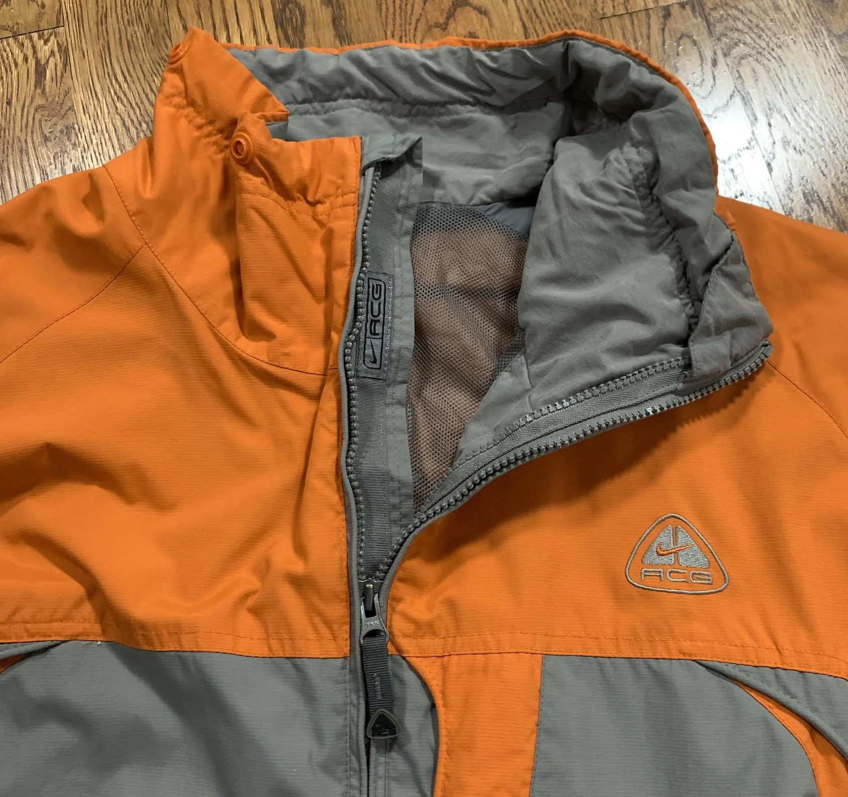 Vintage Nike ACG Grey / Orange Outer Layer Jacket (Size XL